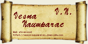 Vesna Naumparac vizit kartica